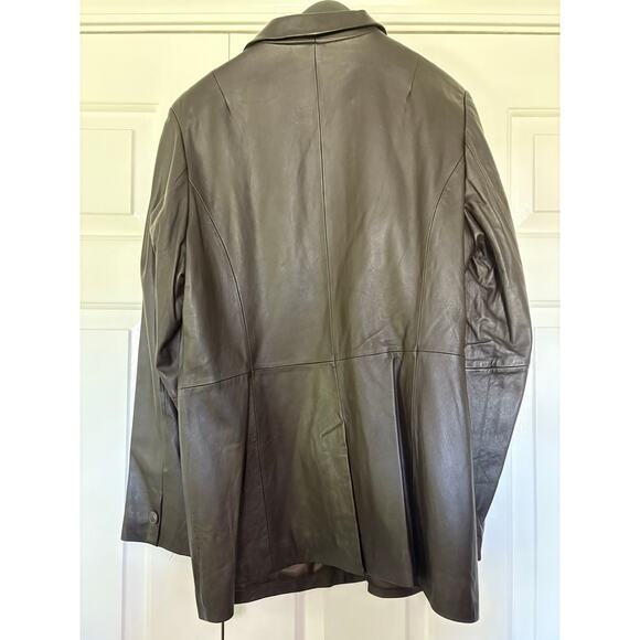 Denim & Co. Size XL Brown Leather Blazer BNWT - Picture 5 of 5